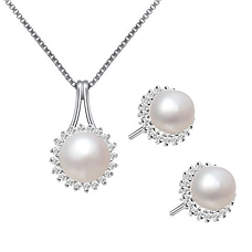 其他 (Other) 太阳花 s925银镶嵌天然淡水珍珠时尚套装